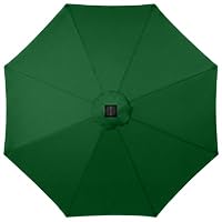 10ft Solar Polyester LED Lighted Patio Umbrella w