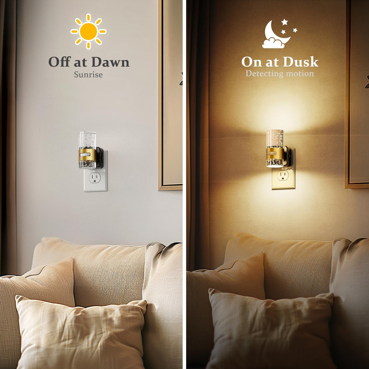 Motion Sensor Night Light (Gold)