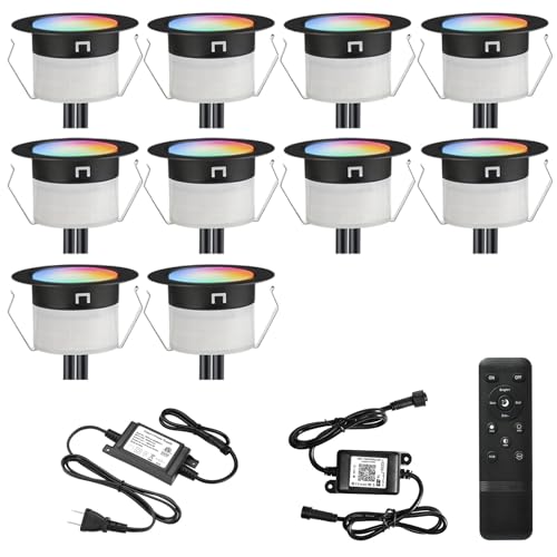 LED Deck Lights Kit (10 Pack / Rgbw (Wifi Controller))