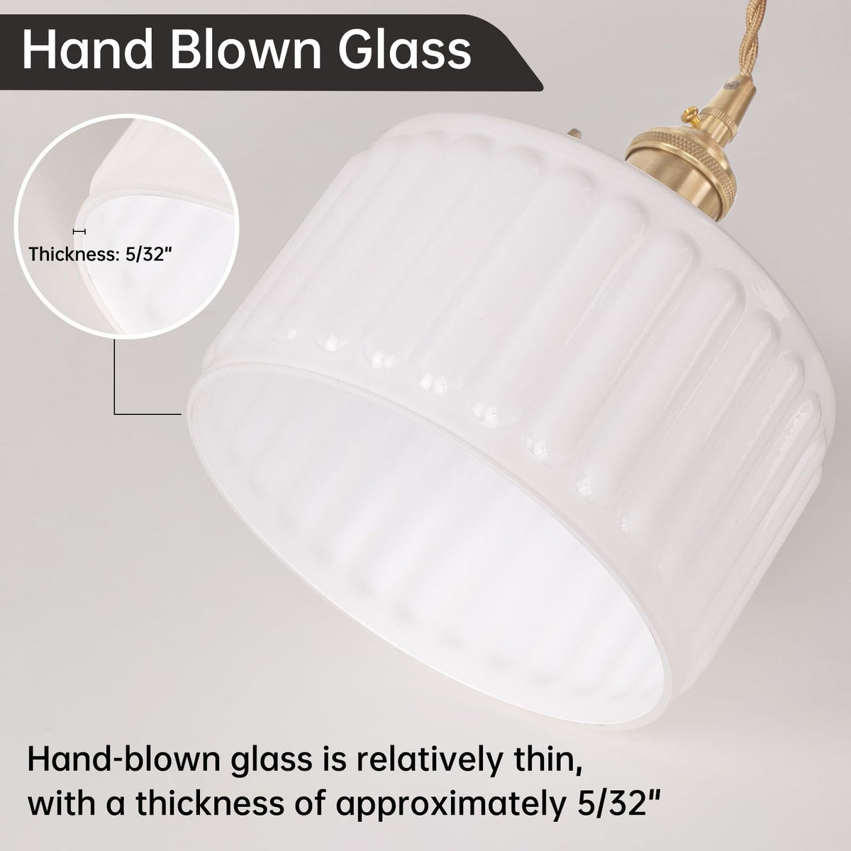 Plug in Pendant Light Hanging Light Fixture Corded On (White)