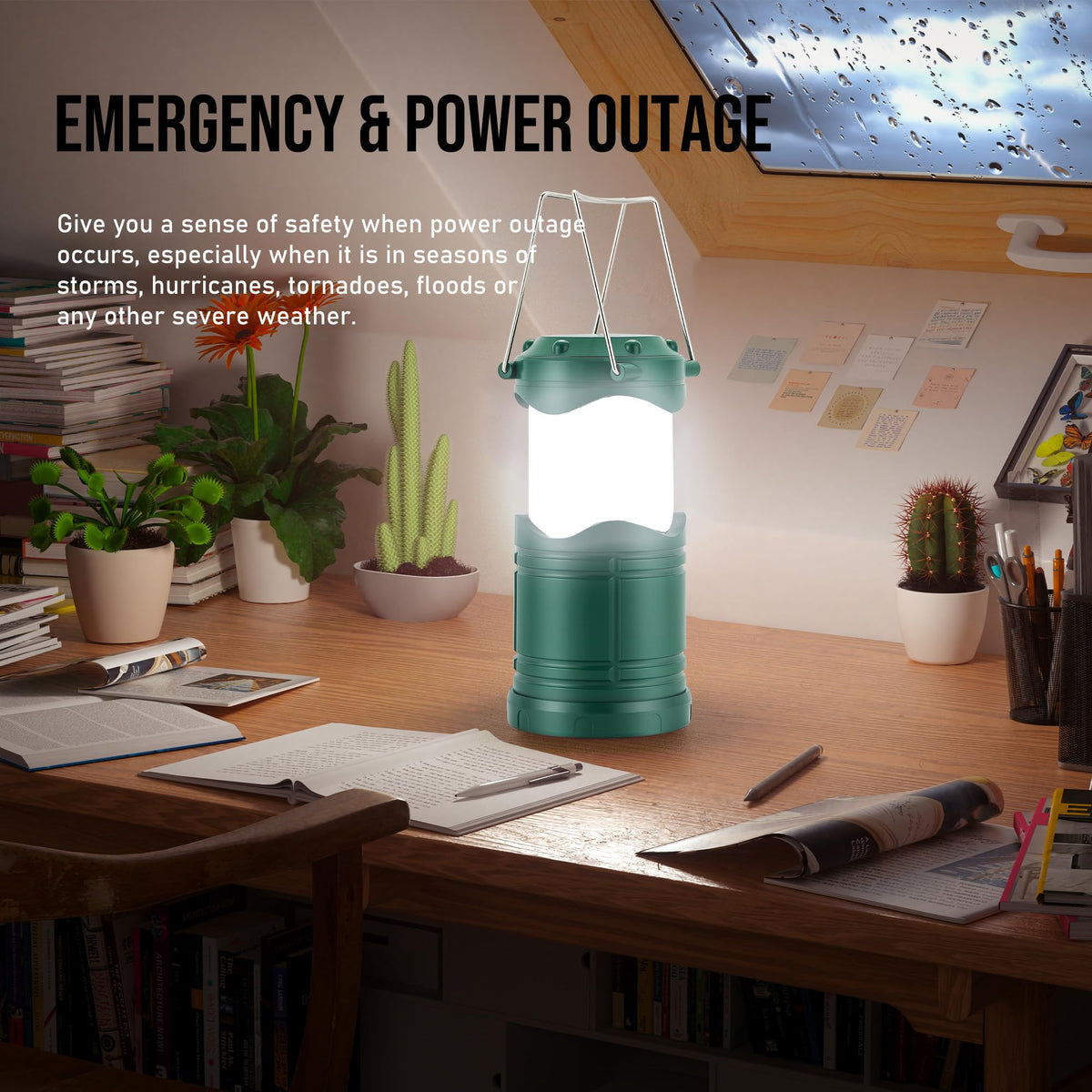 LED Camping Lantern (Blue, Dark Green, Gold, Black)