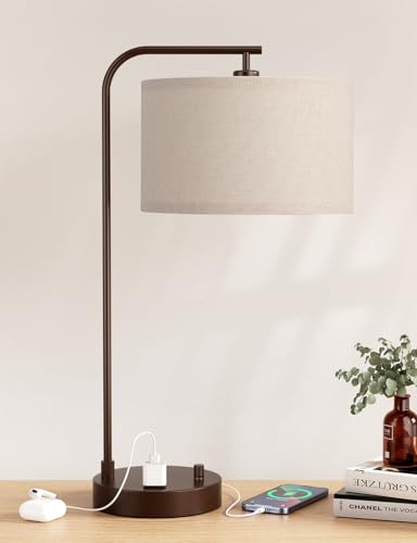20.7" Tall Table Lamp with USB & Outlet