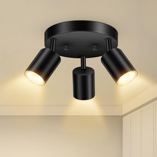 LED 3 Light Track Lighting Kit (Black)