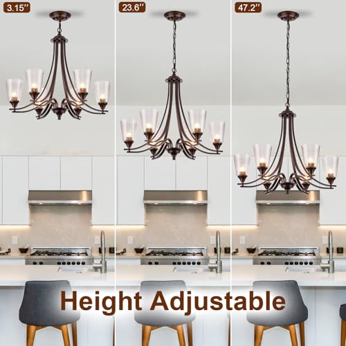 Oil Rubbed Bronze Chandeliers Antique Pendant Lights 6 (bronze-xl / xlarge-6 light)