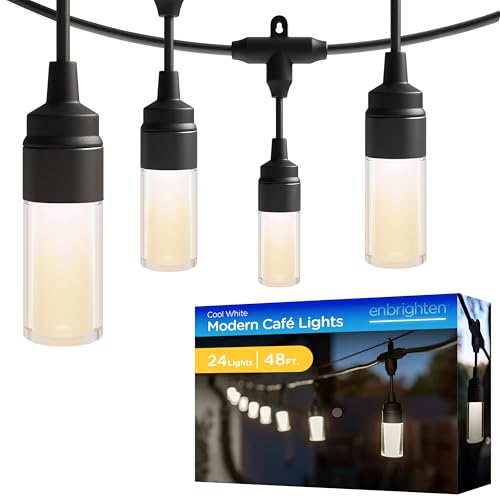 Café Lights Enbrighten Modern Café Lights White Only Twist