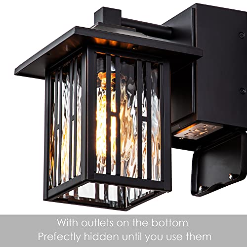 Outdoor Porch Lights with GFCI Outlet (1 Pack / With outlet)