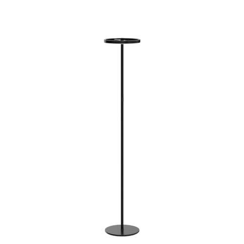 Halo Split Modern Bright LED Torchiere Floor Lamp for Offices (Jet Black)