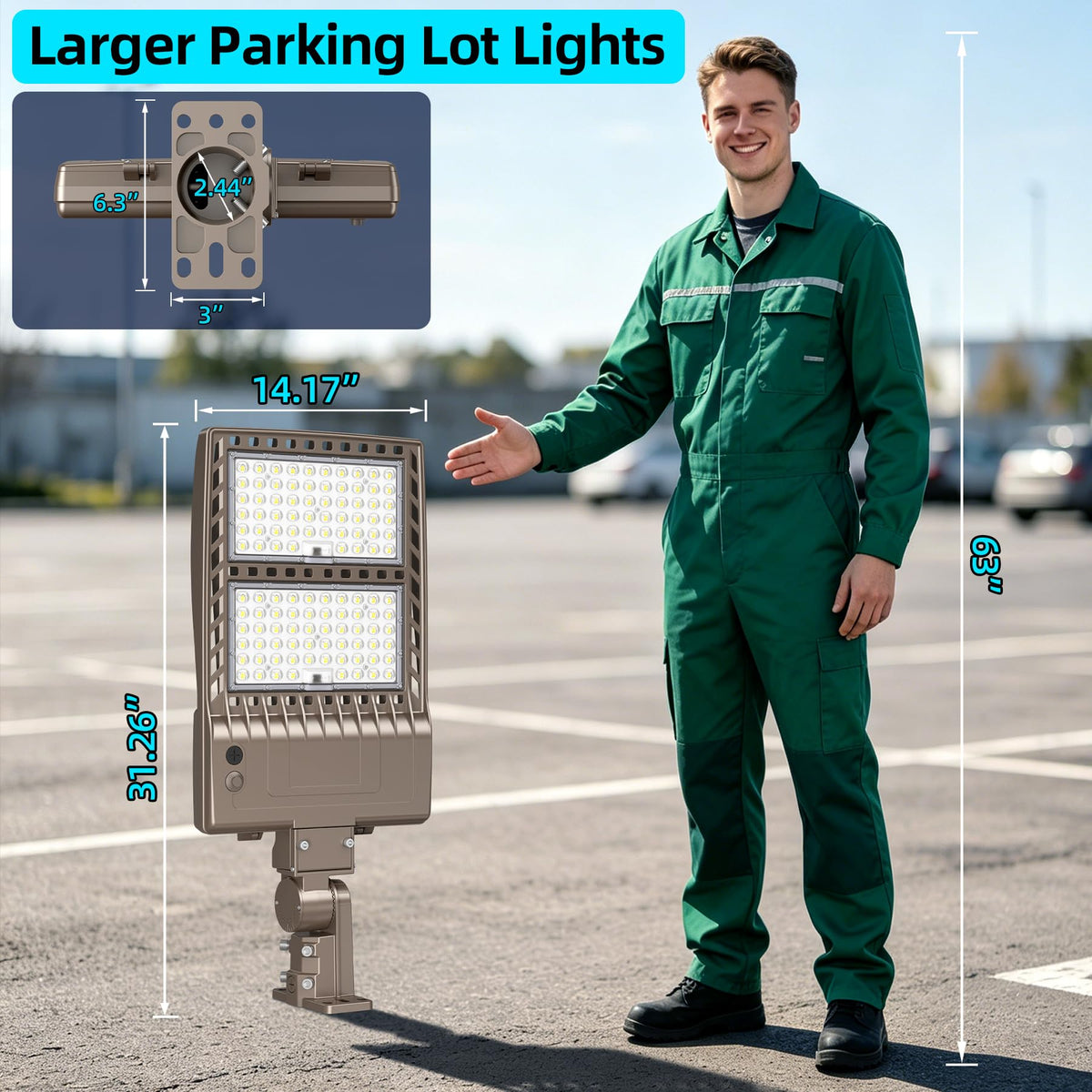 8Pack 400W LED Parking Lot Lights Dusk to Dawn Outdoor Street Area Light