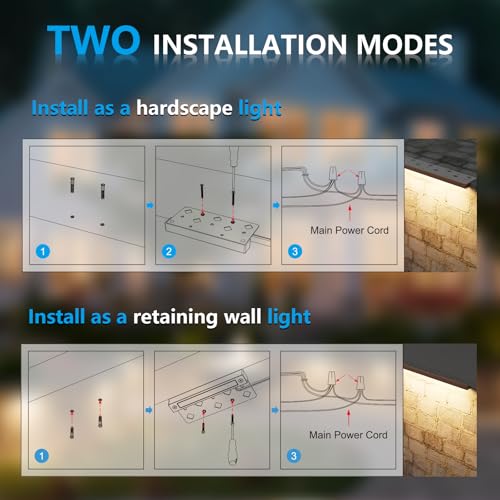 12 Inch Retaining Wall Lights (2700K / 12 Inch)