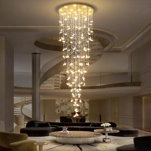 H138 High Ceiling Chandelier (Gold / Dia 48")