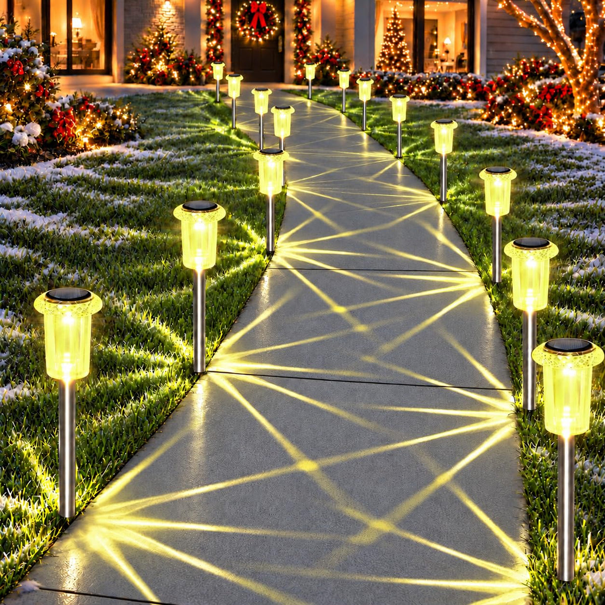 Solar Pathway Lights (Lemon Yellow)