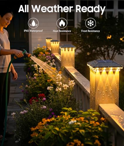 Solar Post Cap Lights Outdoor