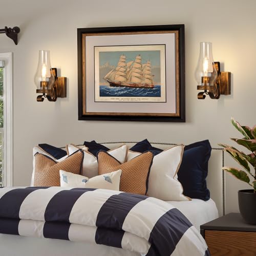 Battery Operated Wall Sconces (Retro Gold / Battery Operated)
