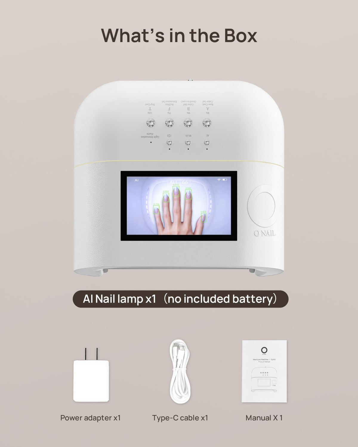 AI UV LED Nail Lamp for Gel Nails (Pink)