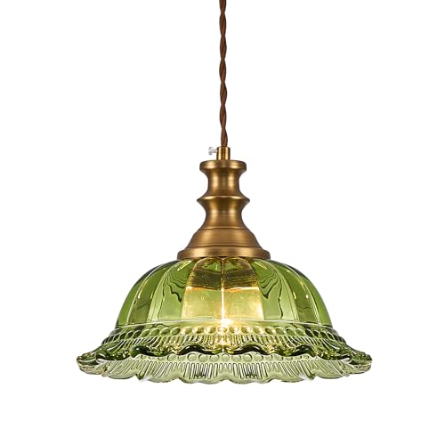 Vintage Pendant Light Fixtures Modern Glass Hanging Lights with Adjustable Cord for Kitchen Island Dining Room Living Room Hallway