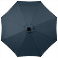 10ft Solar Polyester LED Lighted Patio Umbrella w
