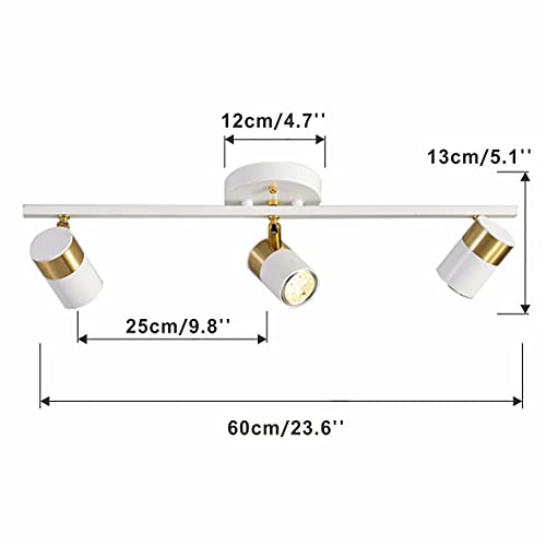 White 3 Lights Track Lighting Fixtures (White)