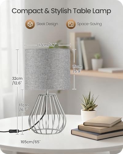 Small Table Lamp (Gray + Silver)