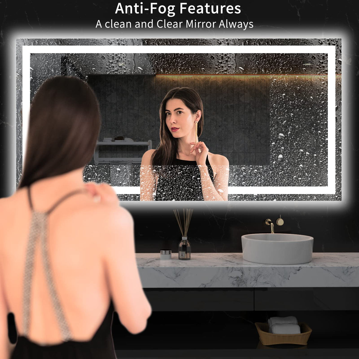 72"X36" LED Bathroom Mirror with Lights (Led / 36"L x 72"W)