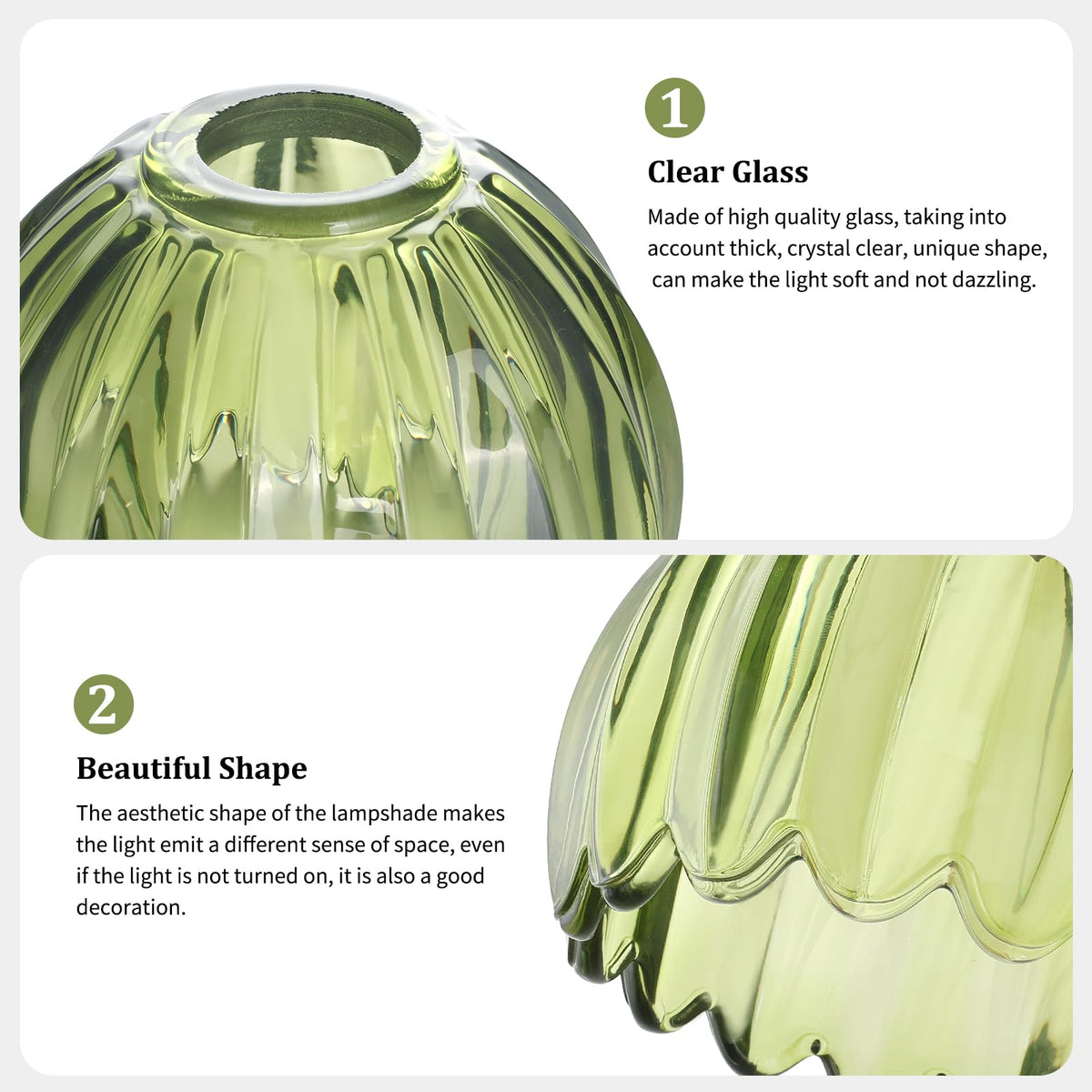 Tulip Lamp Shades Replacement (Green)