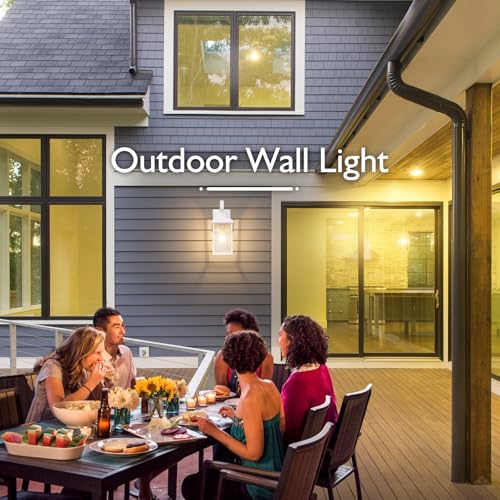 2 Pack Outdoor Wall Light Fixtures (White / 12.8")