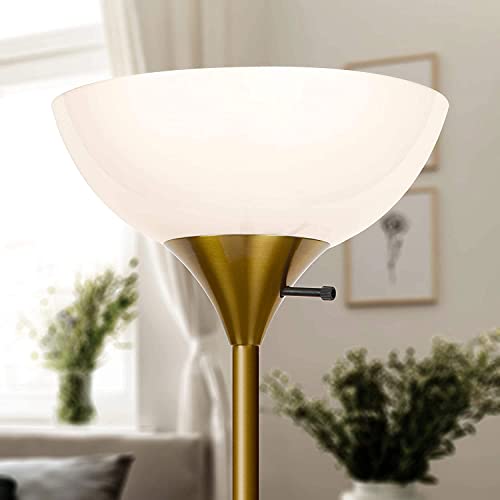 Sky Dome Dimmable LED Floor Lamp (Gold Brass)