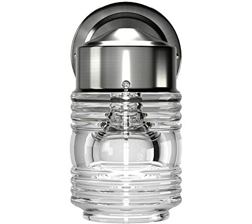 Jelly Jar Outdoor Wall Light (Satin Nickel / 1 Pack)