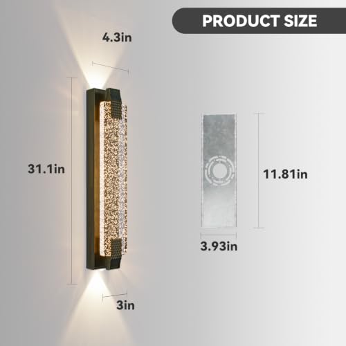 RGB Outdoor Wall Light (Antique Brass / 23.6 Inch)