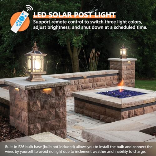 LED Solar Post Light Outdoor