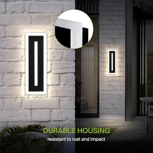 18" LED Linear Wall Sconce 2 Pack (Black)