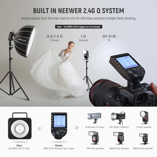 Q4 400Ws 2.4G TTL Outdoor Studio Flash
