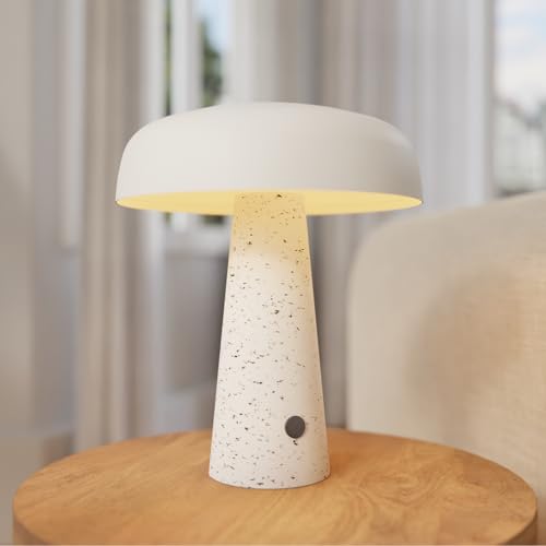 Novogratz x Globe 10" 3.5W LED Integrated Rechargeable Table Lamp (Off-White)