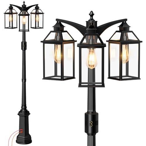 Outdoor Lamp Post Motion Sensor with Outlet (87.5in with Outlet)
