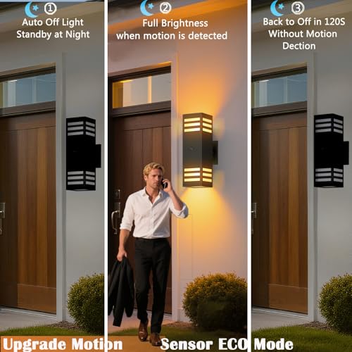Outdoor Wall Lights (2 Pack / 3 Layer)