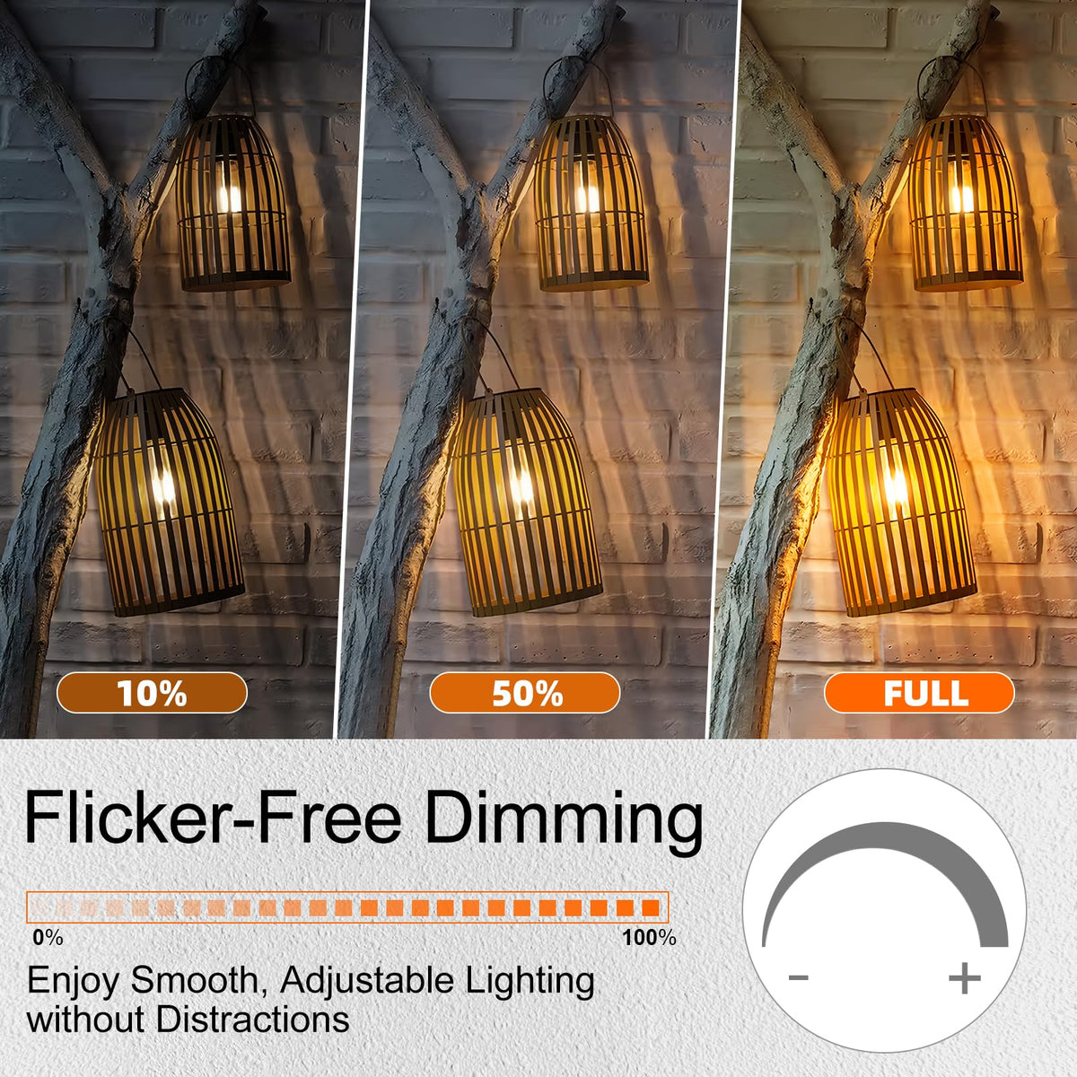 E12 Candelabra Bulb 40 watt Equivalent (12 Pack / 2200k Amber Glow)