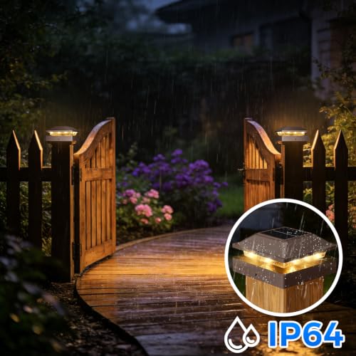 4x4 Solar Post Cap Lights (Brown / 4 Packs)