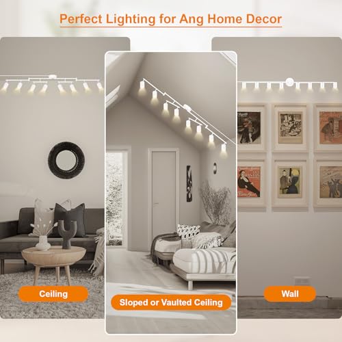 Plug in Track Lighting LED (8-Light Track Light(White))