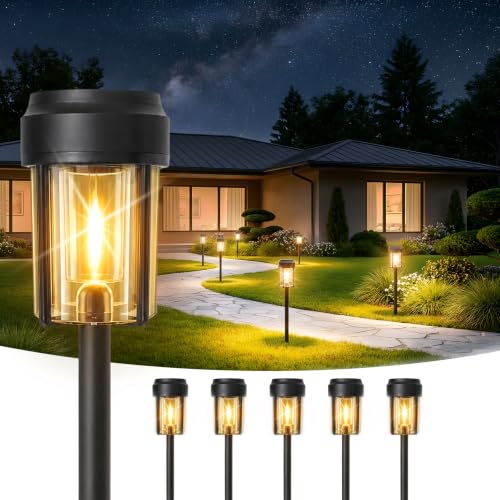 Solar Pathway Lights Outdoor (6 Pack)