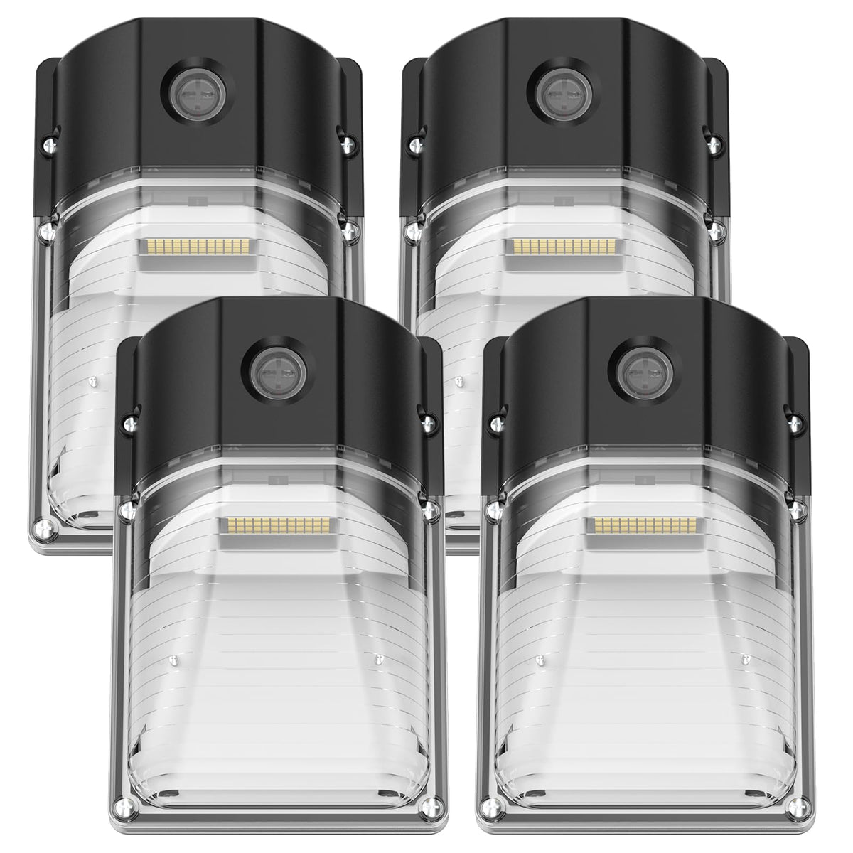 30W Mini LED Wall Pack Light with Dusk to Dawn Photocell (4 Pack)