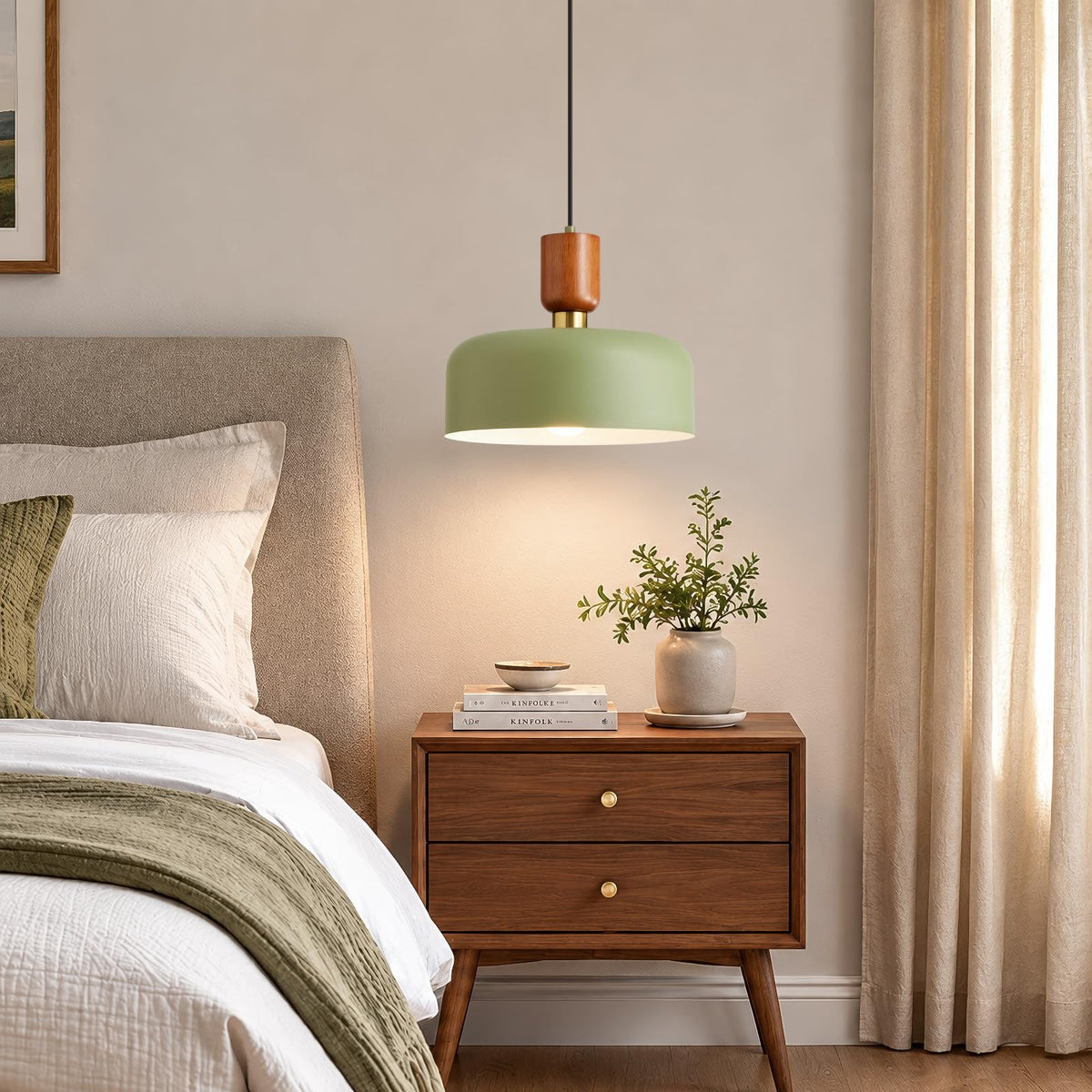 Modern Metal Green Pendant Light (Green / 12 inches)