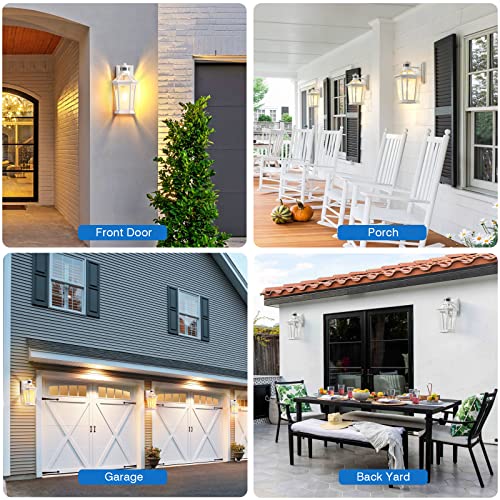 Motion Sensor Outdoor Light Fixtures Wall Mount (White / Standard 2-Pack)