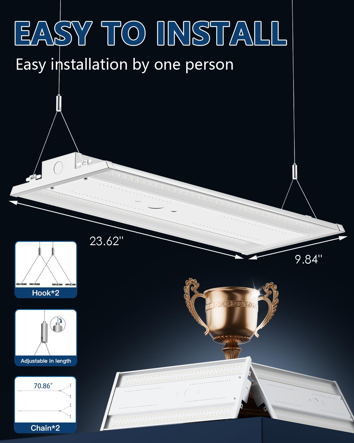 Linear High Bay LED Shop Lights (5000K/210W 16Pack / 210W)