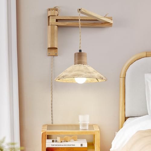 Plug in Wall Lamp (Bamboo + Natural Wood)