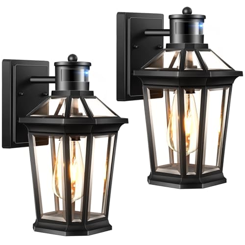 Black 2 Pack Outdoor Lights for House (Black / Standard 2-Pack)