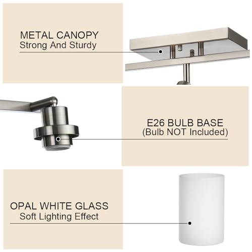 6 Lights Track Lighting Ceiling (Brushed Nickel / 6-Lights)