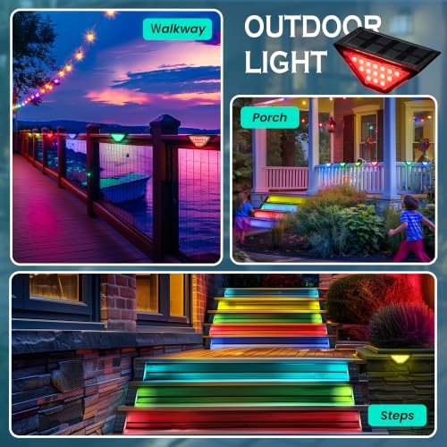 12 Pack Solar Step Lights for Outside