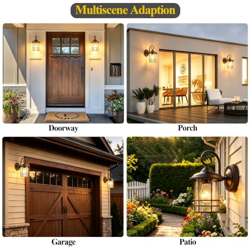2 Pack 5.5" Narrow Oil Rubbed Bronze Vintage Farmhouse Porch Light (Bronze / 2 Pack H9.8")