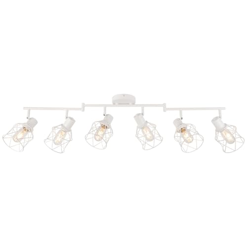 Track Lighting Fixtures (White / 6-Light-Cage)