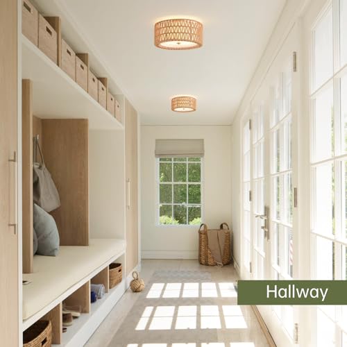 Rattan Ceiling Light Boho Ceiling Light