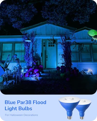 Hallowee PAR38 Blue Flood LED Light Bulbs (Blue)